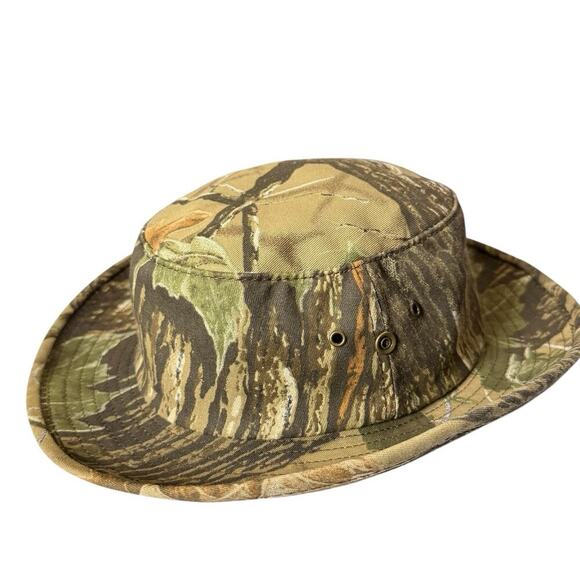 Vintage RealTree Camouflage Bucket Hat Outdoor Hunting Size L USA Made - Picture 12 of 14